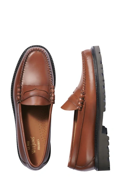 G.h. Bass & Co. Weejuns 90s Larson Leather Penny Loafers In Whiskey