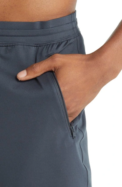 Shop Alo Yoga Conquer Workout Shorts In Anthracite