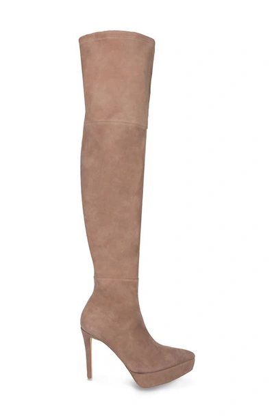 Black Suede Studio Jasmine Stretch Over-the-knee Boots In Fendi Leather