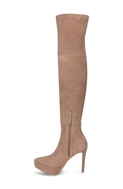Black Suede Studio Jasmine Stretch Over-the-knee Boots In Fendi Leather