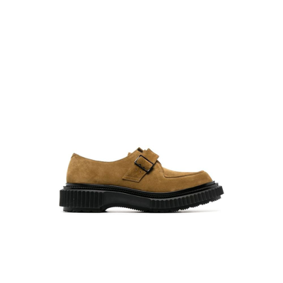 Shop Adieu X Browns Brown Type 186 Suede Monk Shoes