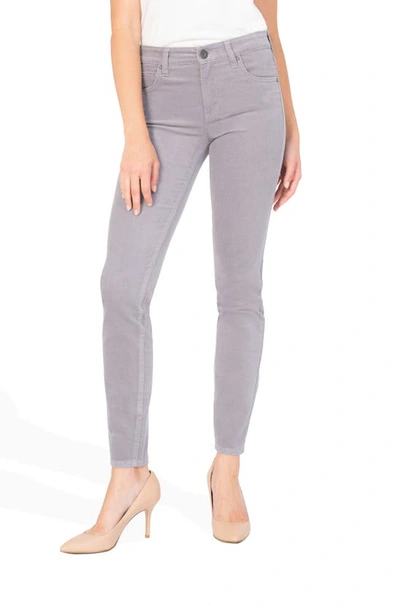 Shop Kut From The Kloth Diana Stretch Corduroy Skinny Pants In Seal Grey
