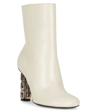 Shop Givenchy G Cube Ankle Boots In Ivory