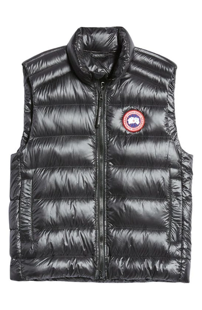 Shop Canada Goose Crofton Water Resistant Packable Quilted 750-fill-power Down Vest In Carbon - Carbone