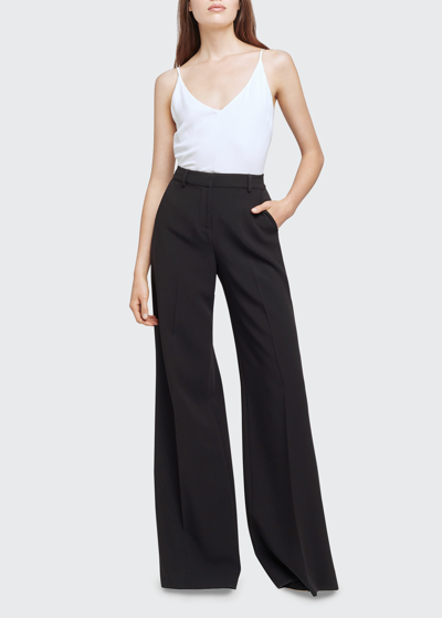 Shop L Agence Pilar Wide-leg Pants In Black