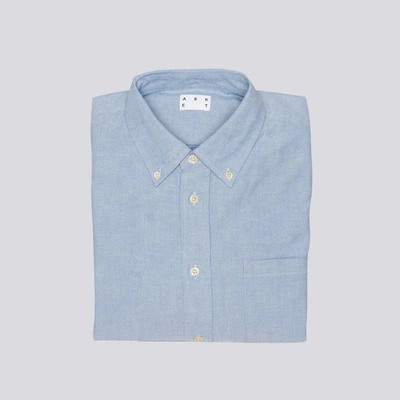 Shop Asket The Oxford Shirt Blue
