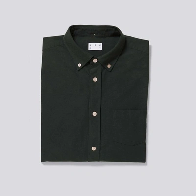 Shop Asket The Oxford Shirt Dark Green