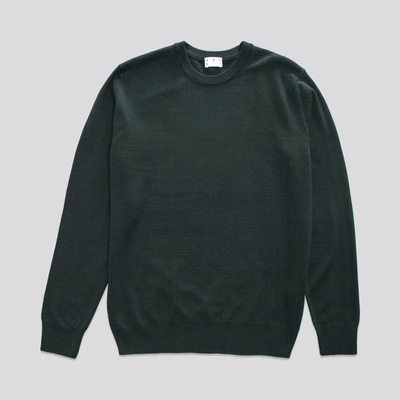 Shop Asket The Merino Sweater Dark Green