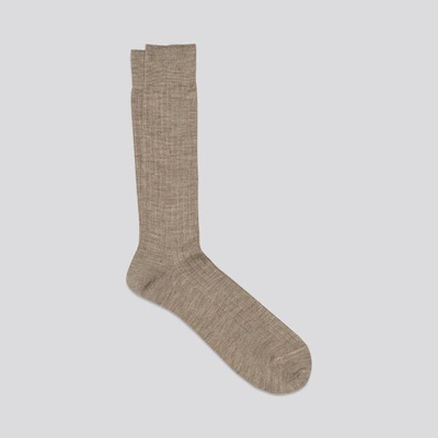 Shop Asket The Merino Sock Light Brown