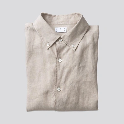 Shop Asket The Linen Shirt Beige