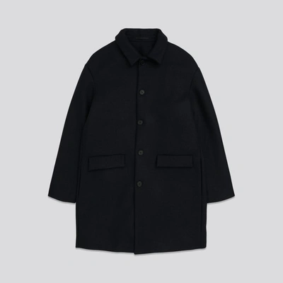 Shop Asket The Wool Coat Dark Navy