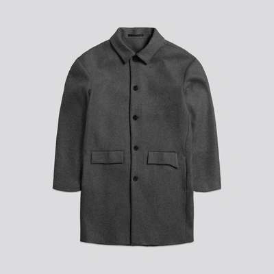 Shop Asket The Wool Coat Charcoal Melange