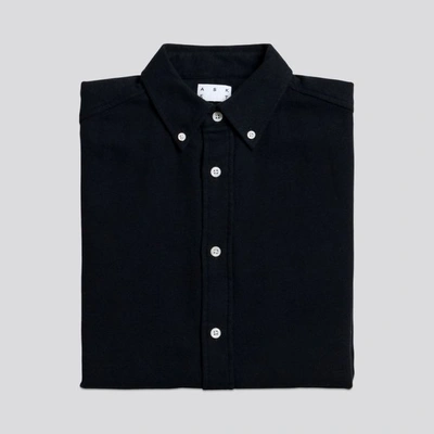 Shop Asket The Flannel Shirt Dark Navy