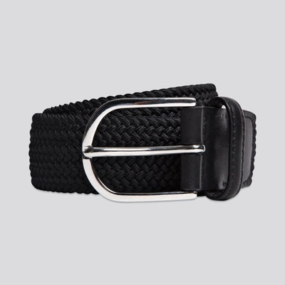 Shop Asket The Braided Elastic Belt Black