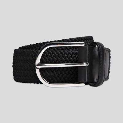 Asket The Braided Elastic Belt Black In Black