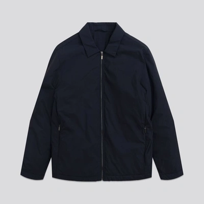 Shop Asket The Zip Jacket Dark Navy