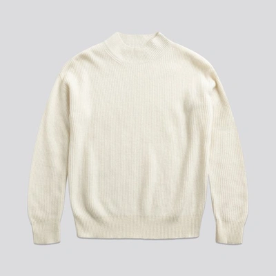 Shop Asket The Mock Neck Sweater Creme