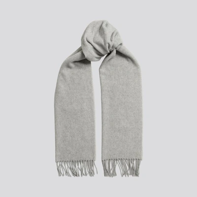 Shop Asket The Cashmere Wool Scarf Grey Melange