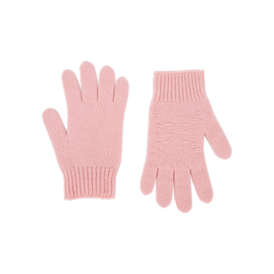Shop Gucci Kids Pink Gg-intarsia Wool Gloves