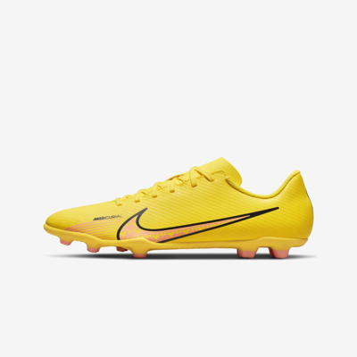 Shop Nike Jr. Mercurial Vapor 15 Club Fg/mg Little/big Kids' Multi-ground Soccer Cleats In Yellow Strike,sunset Glow