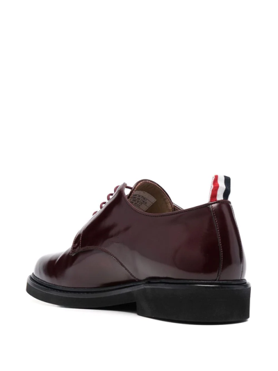 Shop Thom Browne Lace-up Leather Shoes In Red