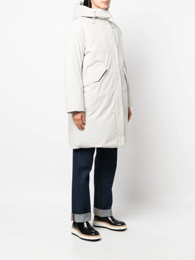 Shop Yves Salomon Iconic Reversible Down Parka In Weiss