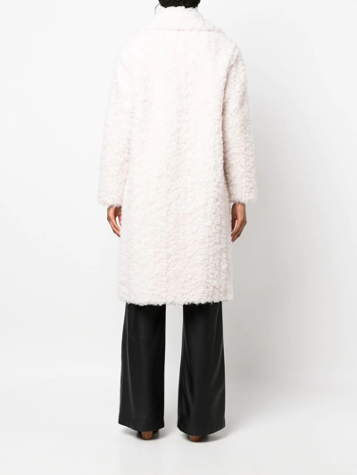 Yves Salomon Woven Wool Maxi Coat In White