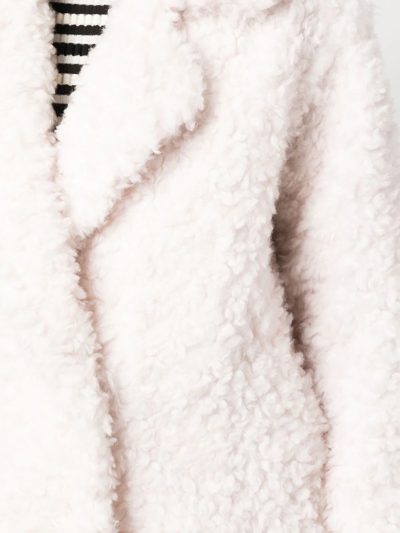 Yves Salomon Woven Wool Maxi Coat In White