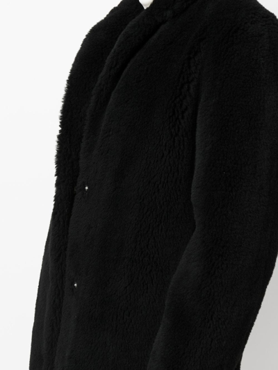 Yves Salomon Meteo Short Woven Wool Coat In Black