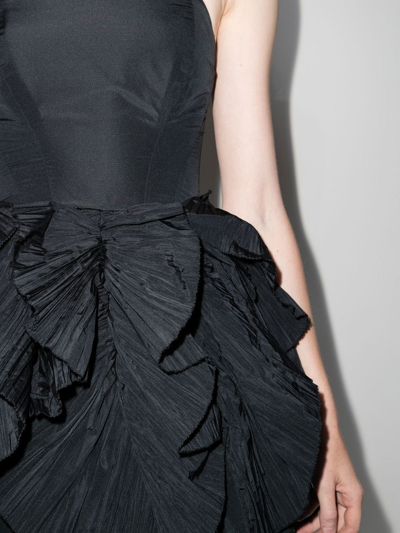 Shop Maria Lucia Hohan Zelfia Strapless Ruffled Minidress In Black