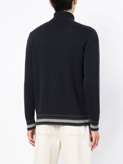 N•peal Roll-neck Jumper In Blue