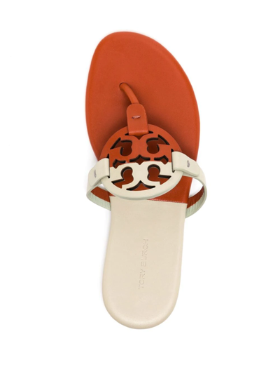 Shop Tory Burch Two-tone Cut-out Sandals In Braun