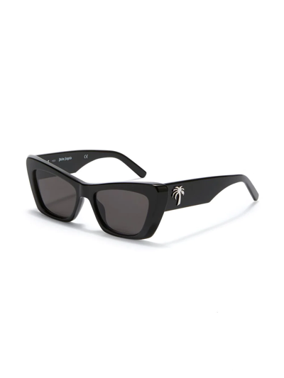 Shop Palm Angels Hermosa Square-frame Sunglasses In Schwarz