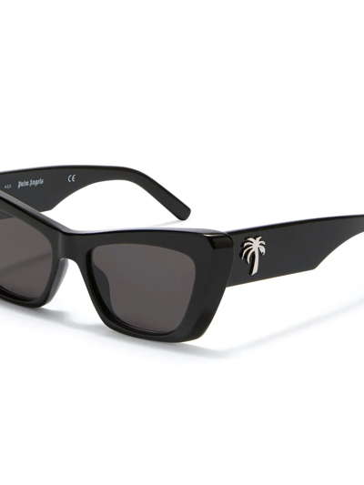 Shop Palm Angels Hermosa Square-frame Sunglasses In Schwarz