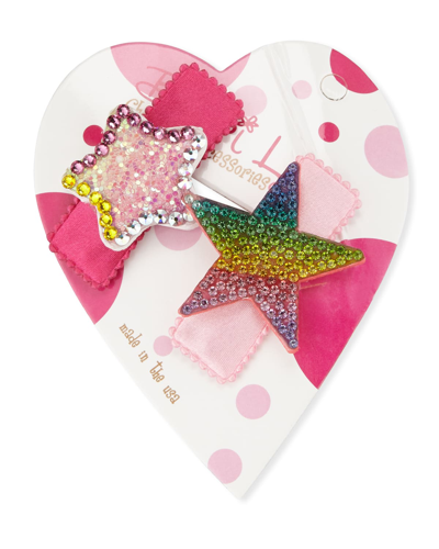 Shop Bari Lynn Pastel & Rainbow Stars Hair Clip Set In Pastel Star Multi