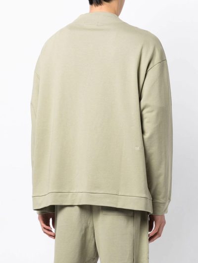 Off Duty Flak Smiley Patch Cardigan In Green