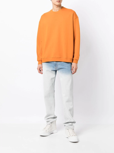 Shop Off Duty Doug Crew-neck Sweatshirt In Orange