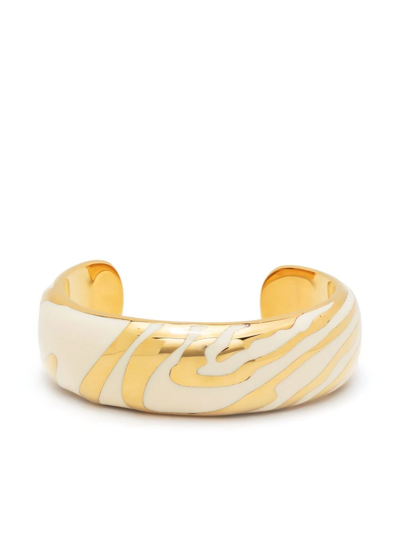 Shop Aurelie Bidermann Liwa Cuff Bracelet In Gold