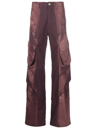 Shop Jiyongkim Wide-leg Cargo Trousers In Violett