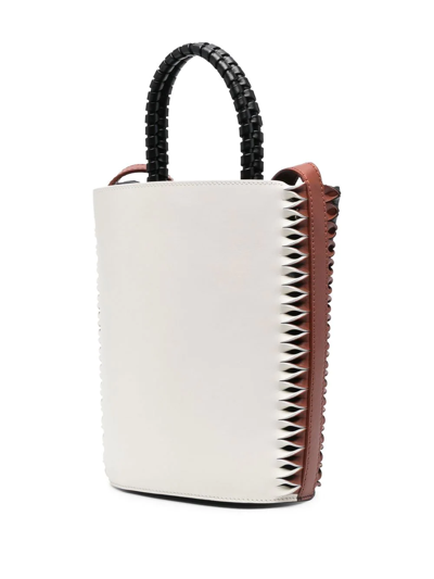Chloé Colour-block Leather Bucket-bag In Schwarz