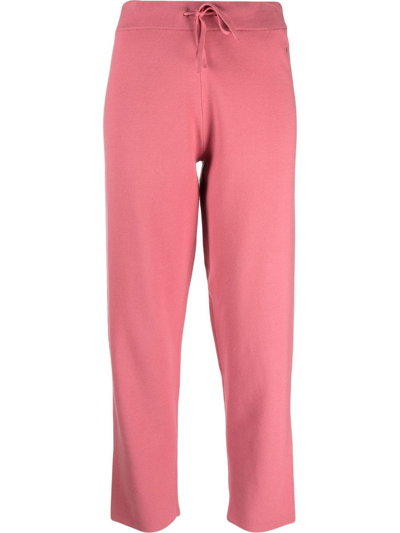 Shop Tommy Hilfiger Drawstring Straight-leg Trousers In Rosa