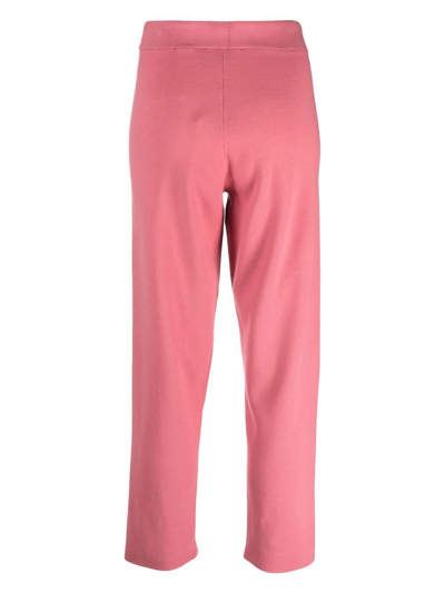 Shop Tommy Hilfiger Drawstring Straight-leg Trousers In Rosa