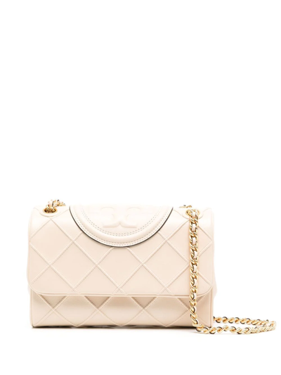 Shop Tory Burch Fleming Soft Small Convertible Shoulder Bag In White