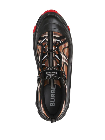Shop Burberry Arthur Vintage Check Sneakers In Braun
