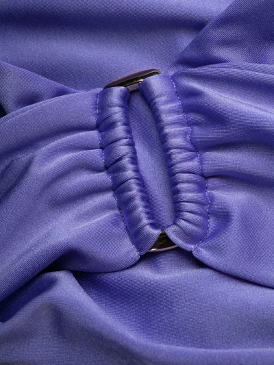 Noire Swimwear Gathered-detail High-waisted Bikini In Purple