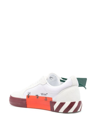Shop Off-white Low Vulcanized Canvas Sneakers In Weiss