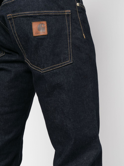 Shop Carhartt Klondike Straight-leg Jeans In Blau