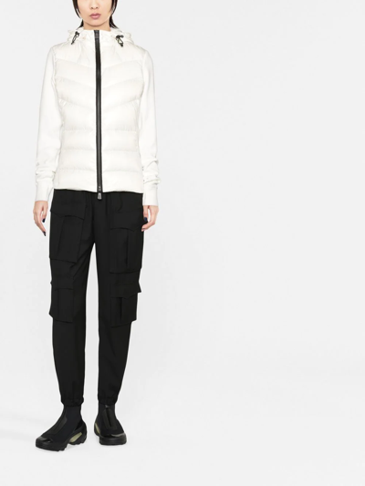 Moncler Grenoble Padded Front Zip Jacket In Weiss