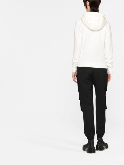 Moncler Grenoble Padded Front Zip Jacket In Weiss