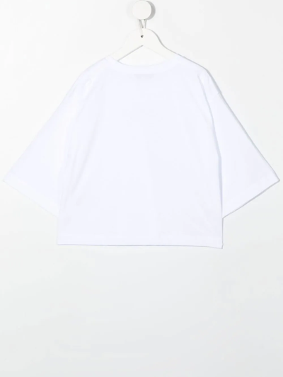 Shop Pucci Junior Logo-print Long-sleeve T-shirt In Weiss